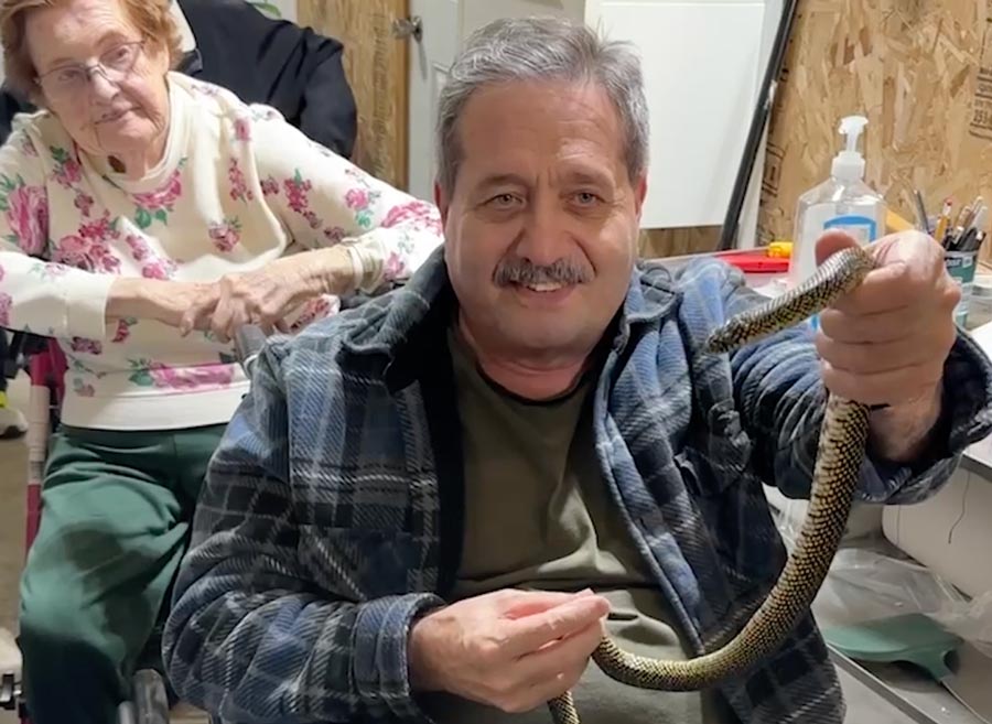 Local seniors enter the world of slithering serpents