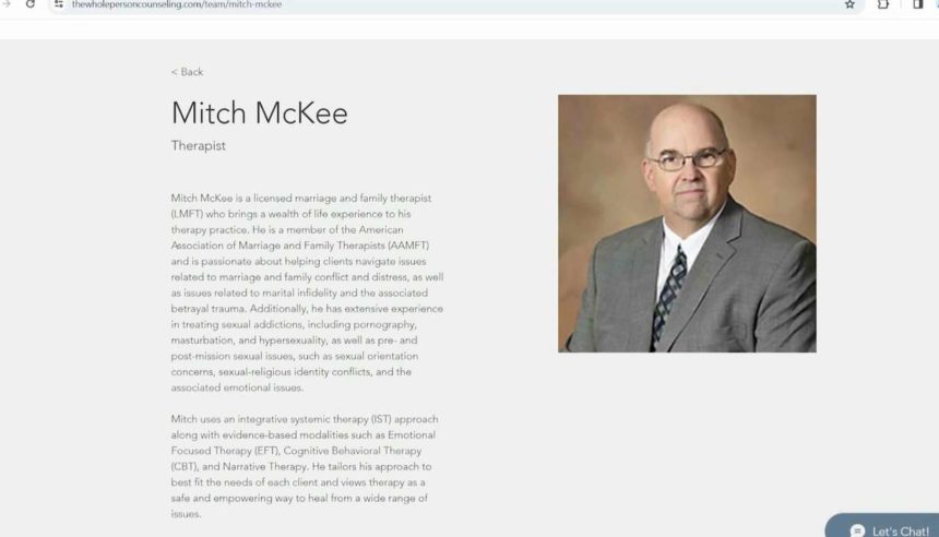 Mitchell McKee is listed as a licensed marriage and family therapist on Whole Person Counseling's website. McKee, also an employee of the Wasatch County Sheriff's Office, was arrested Wednesday for investigation of sex crimes involving a minor. (Photo: thewholepersoncounseling.com)