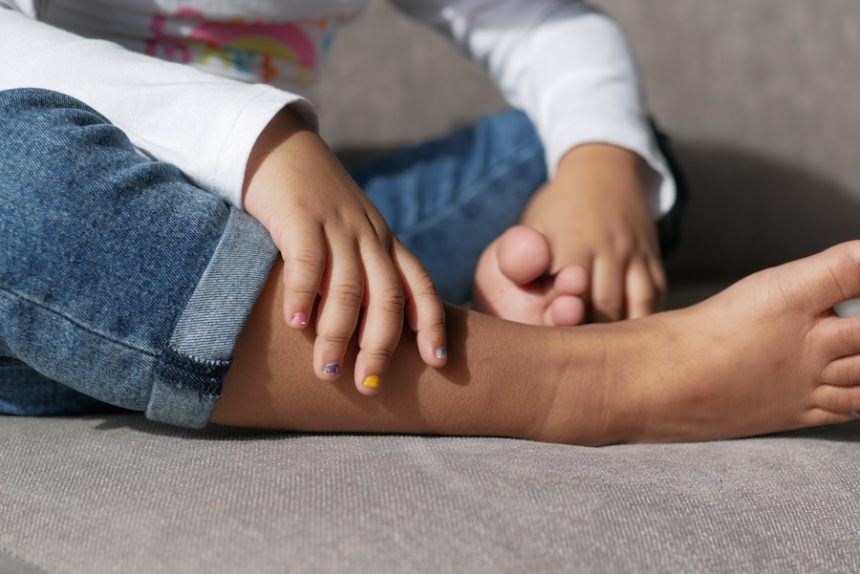 child girl suffering from itching skin close up 2023 11 27 05 08 09 utc