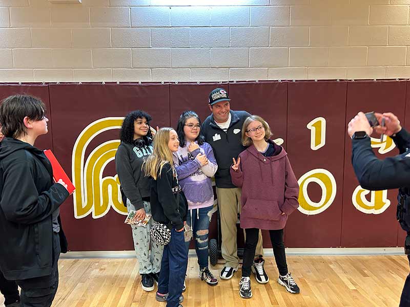 porter with students