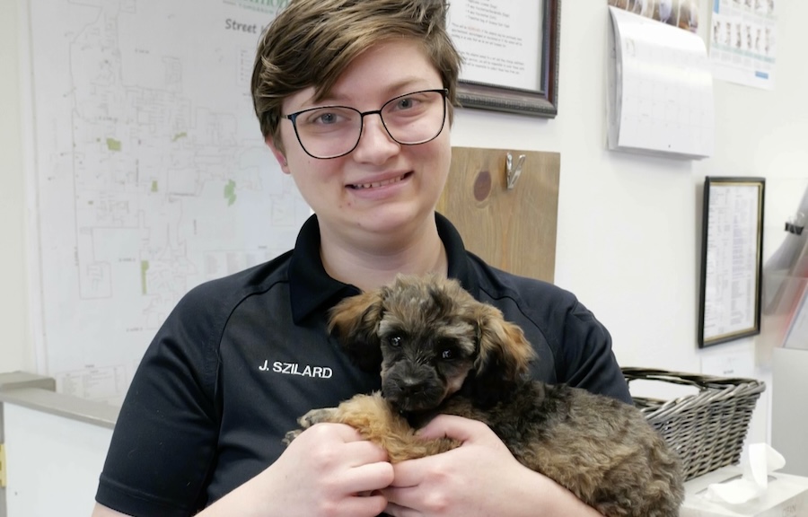 A Feel Good Friday surprise for a woman who saved and is raising a puppy born with a severe medical condition
