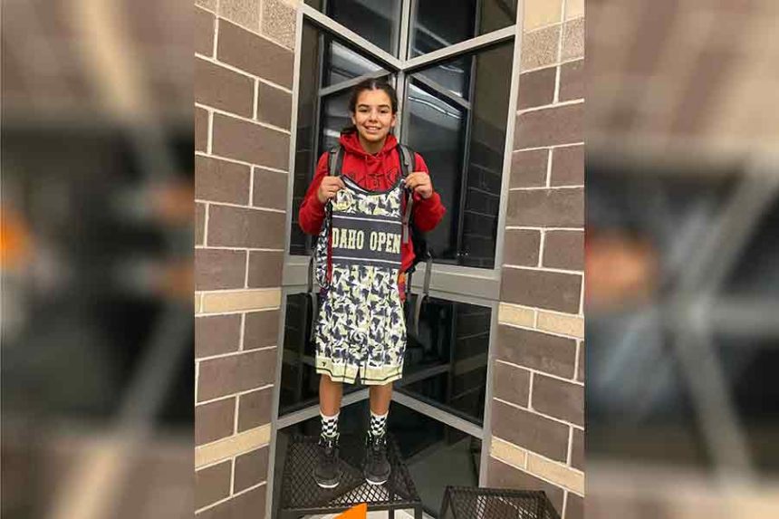 Zuri Tavarez, an 8th grader from Teton, is headed to a national wrestling tournament in Iowa.