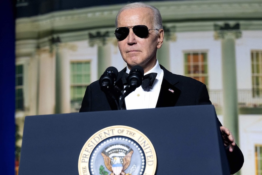 Biden swings at Trump during White House Correspondents’ Dinner remarks as pro-Palestinian protesters rally outside