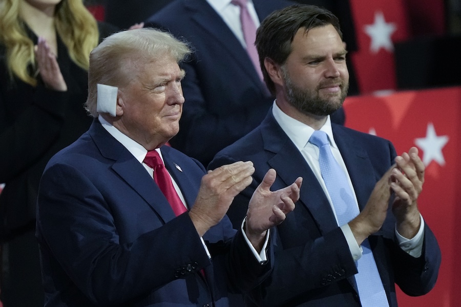 WATCH: Donald Trump enters Republican convention hall with a bandaged ear and gets a hero’s welcome