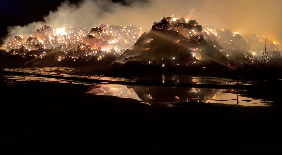 At least 3,000 tons of hay burns in Fremont County fire 