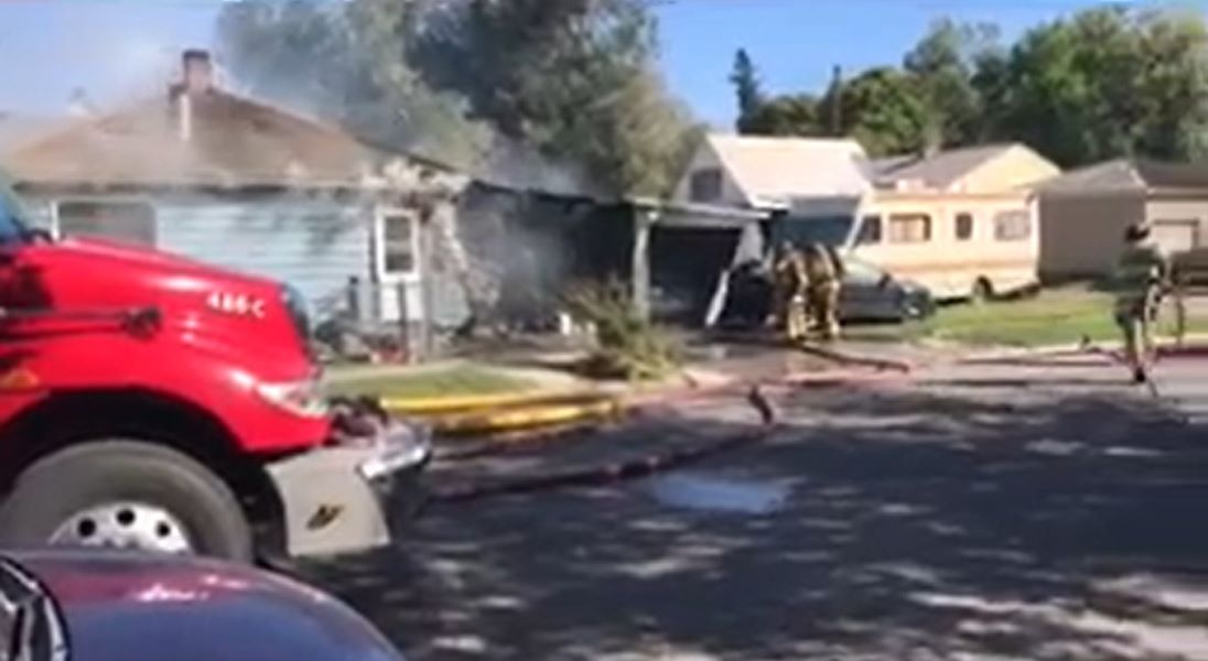 House bursts into flame on 20th Street in Idaho Falls