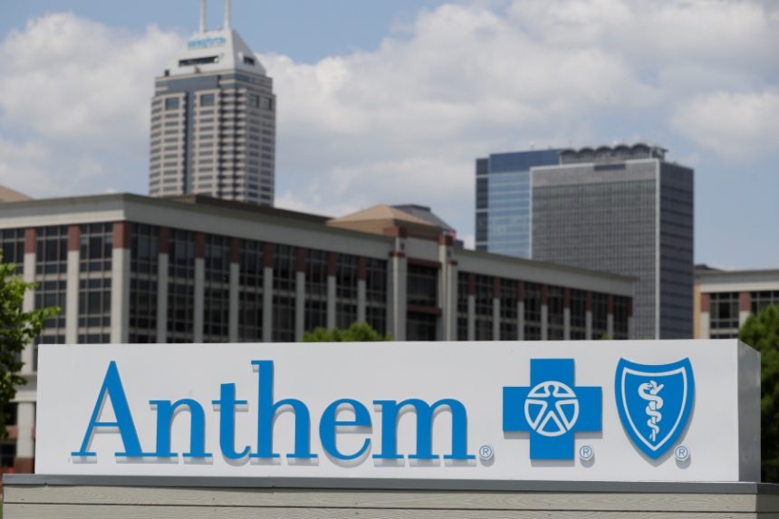Signage is displayed the outside of the corporate headquarters building of health insurance company Anthem in Indianapolis, Tuesday, May 14, 2019. | Michael Conroy, Associated Press, file
