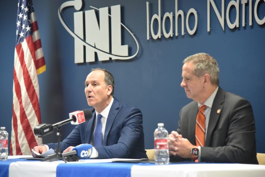 Idaho National Laboratory Director John Wagner and Idaho State University President Robert Wagner signed an expansive agreement on Wednesday. | David Pace, EastIdahoNews.com