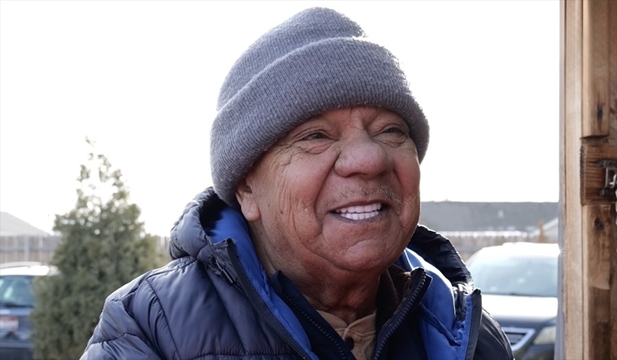 We had to go back twice to deliver a Secret Santa gift to this kind, hardworking man