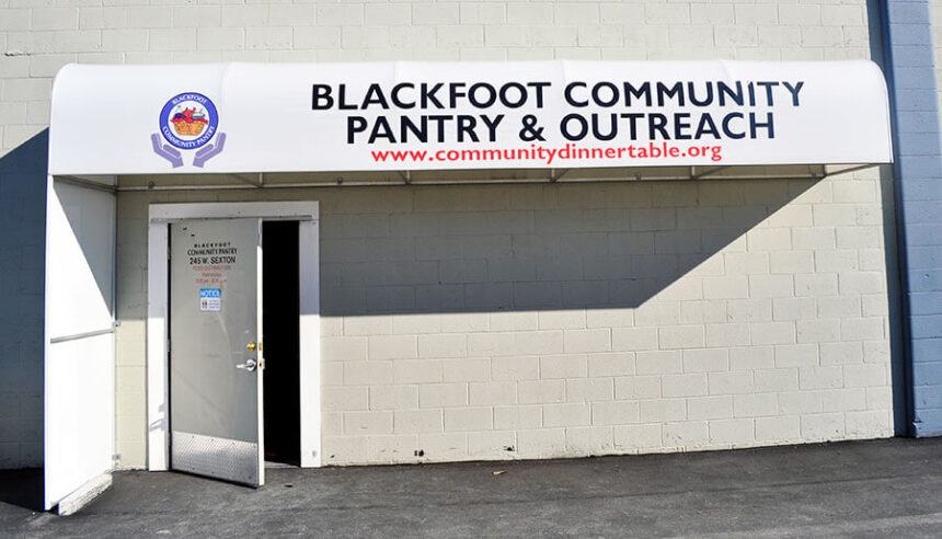 Outside of the Blackfoot Community Pantry and Outreach building