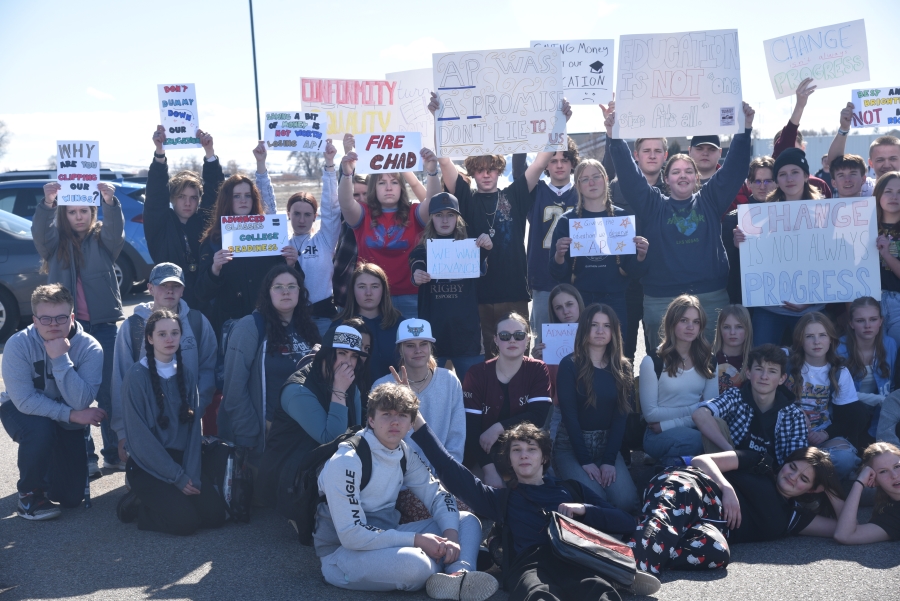 ‘Please work with us’: Students rally to keep Advanced Placement and honors courses at Rigby High School