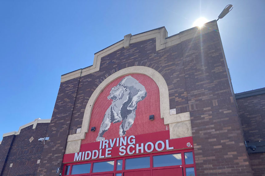 The front of Irving Middle School