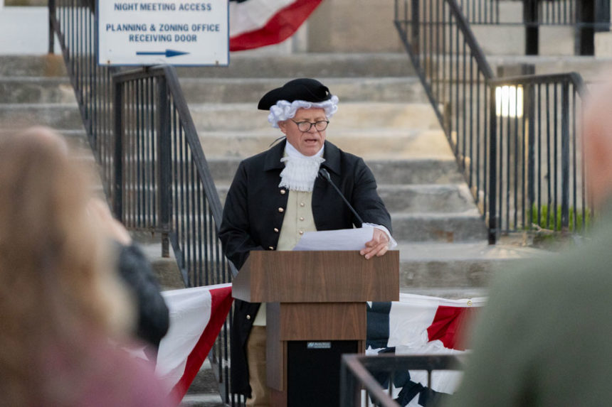 Bonneville County Commissioner Jon Walker reading the county's resolution honoring Two Lights for Tomorrow day | Daniel V. Ramirez, EastIdahoNews.com