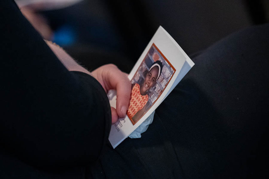 Program from funeral of Sarah Niyimbona