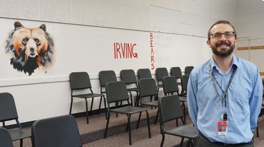 Andrew Bill in classroom