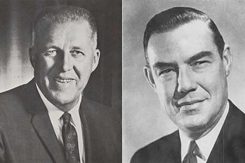 Don Samuelson, left and Robert Smylie, were contenders for governor during what historians remember as the wildest and most chaotic election in state history. | Courtesy Wikipedia
