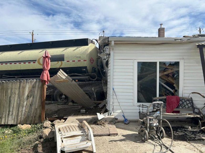 Utah troopers say five people were taken to a hospital after a semitruck hauling crude oil crashed into a home in Wellington, Carbon County, Monday morning.