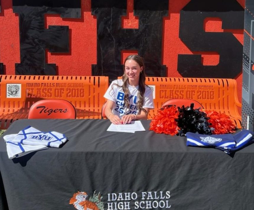 Allie Matheson of Idaho Falls High signed with the BYU cheer team. | Courtesy photo