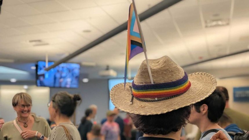 Dozens of people attended Tuesday’s Boise City Council meeting, both in support of and against making the Pride flag an official city flag. | Carolyn Komatsoulis, Idaho Statesman