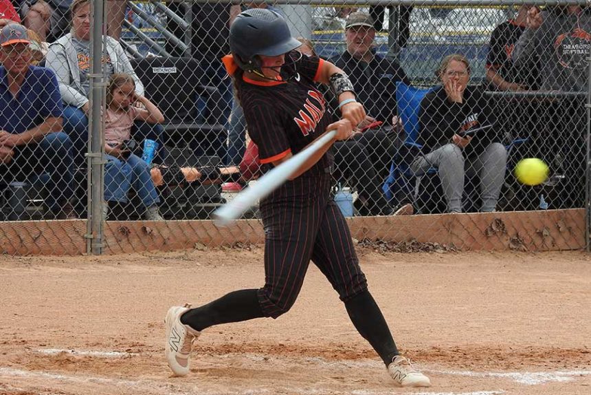 Malad softball, Riglee Peterson homer