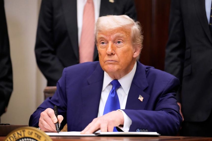 President Donald Trump signs an executive order related to drug prices, in the Roosevelt Room of the White House in Washington, Monday, May 12, 2025, in Washington. | Mark Schiefelbein, Associated Press