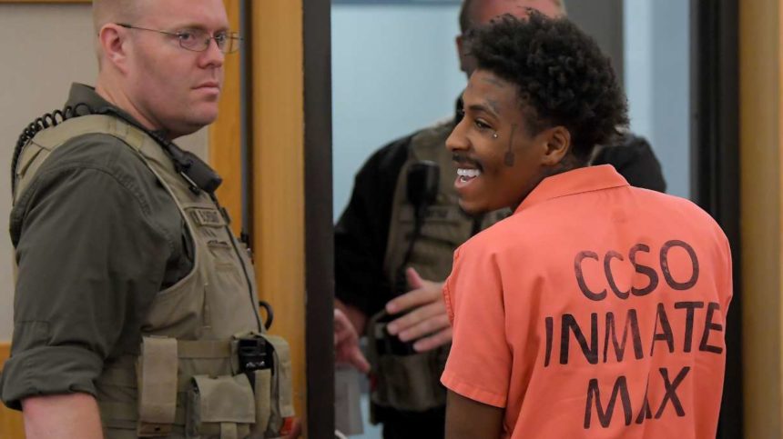 Kentrell Gaulden, known as NBA YoungBoy, smiles as he leaves the courtroom following a hearing in 1st District Court on May 9, 2024, in Logan. Gaulden received a pardon on Wednesday, the White House confirmed. | Eli Lucero, KSL.com