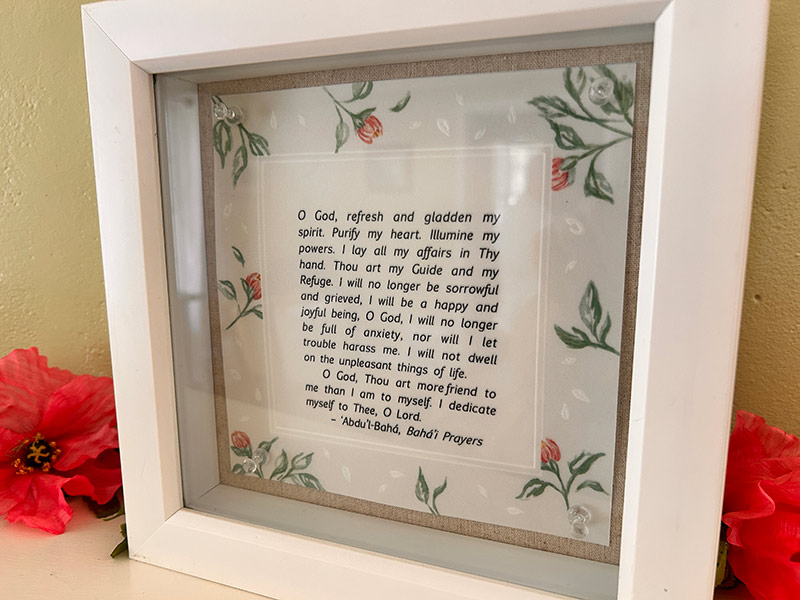This quote from Abdu'l-Baha sits above the fireplace in their Idaho Falls home. | Rett Nelson, EastIdahoNews.com