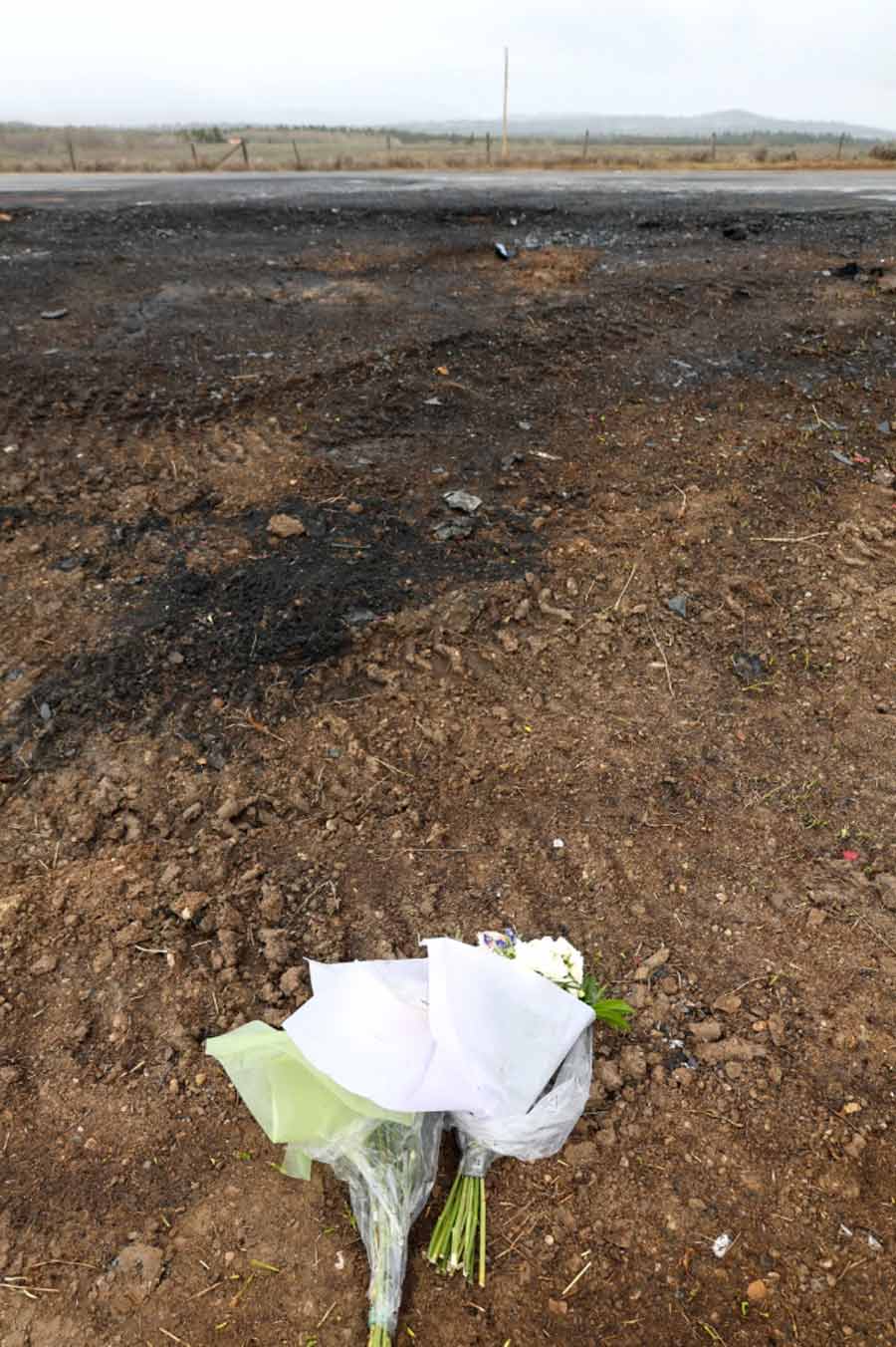 Flowers placed at the Island Park crash site that claimed seven lives | Idaho State Police
