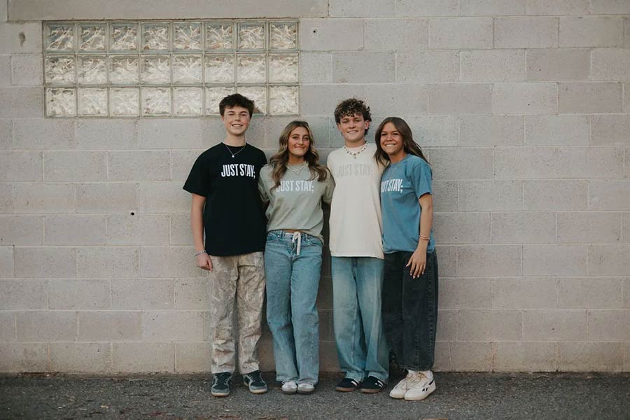 T-shirts with the phrase "Just Stay" imprinted on them. | Courtesy photo