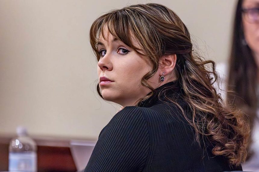 FILE - Hannah Gutierrez-Reed, the former armorer for the Western film "Rust," listens to closing arguments in her trial at district court, Wednesday, March 6, 2024, in Santa Fe, N.M. (Luis Sánchez Saturno/Santa Fe New Mexican via AP, Pool, File)