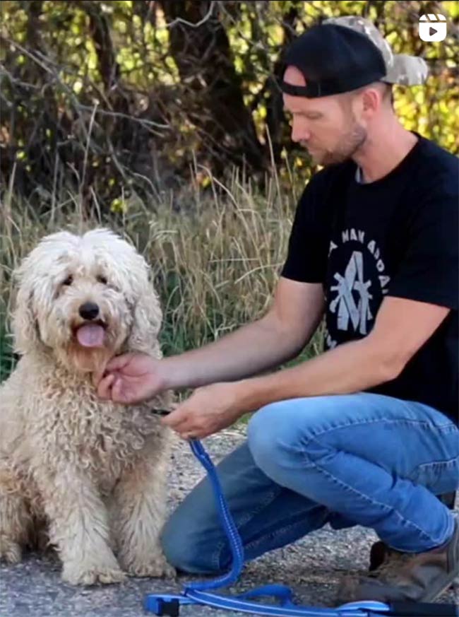 Thomas Nelson with the leash on his dog. | Courtesy photo