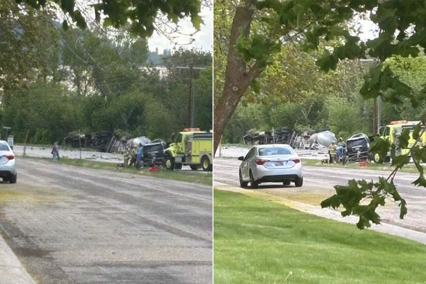 Two-vehicle crash west of Palisades Dam | Courtesy Julie Johnson