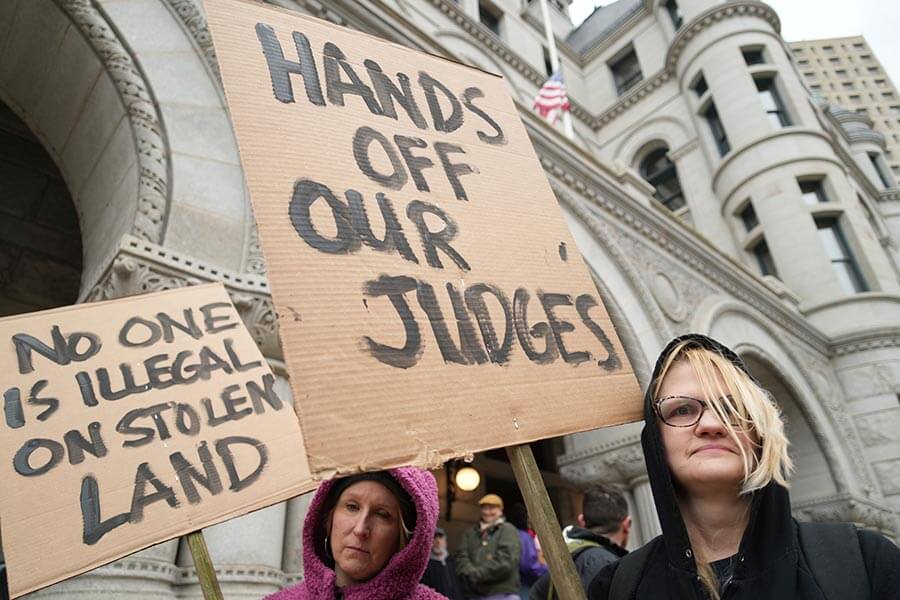 Supporters of Hannah Dugan