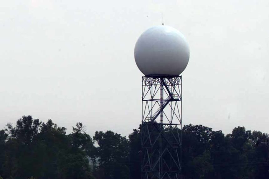 The National Weather Service in Sterling, Virginia, uses a Doppler radar to help forecast the area's weather. Mandatory Credit: Jahi Chikwendiu/The The Washington Post/Getty Images/File via CNN Newsource