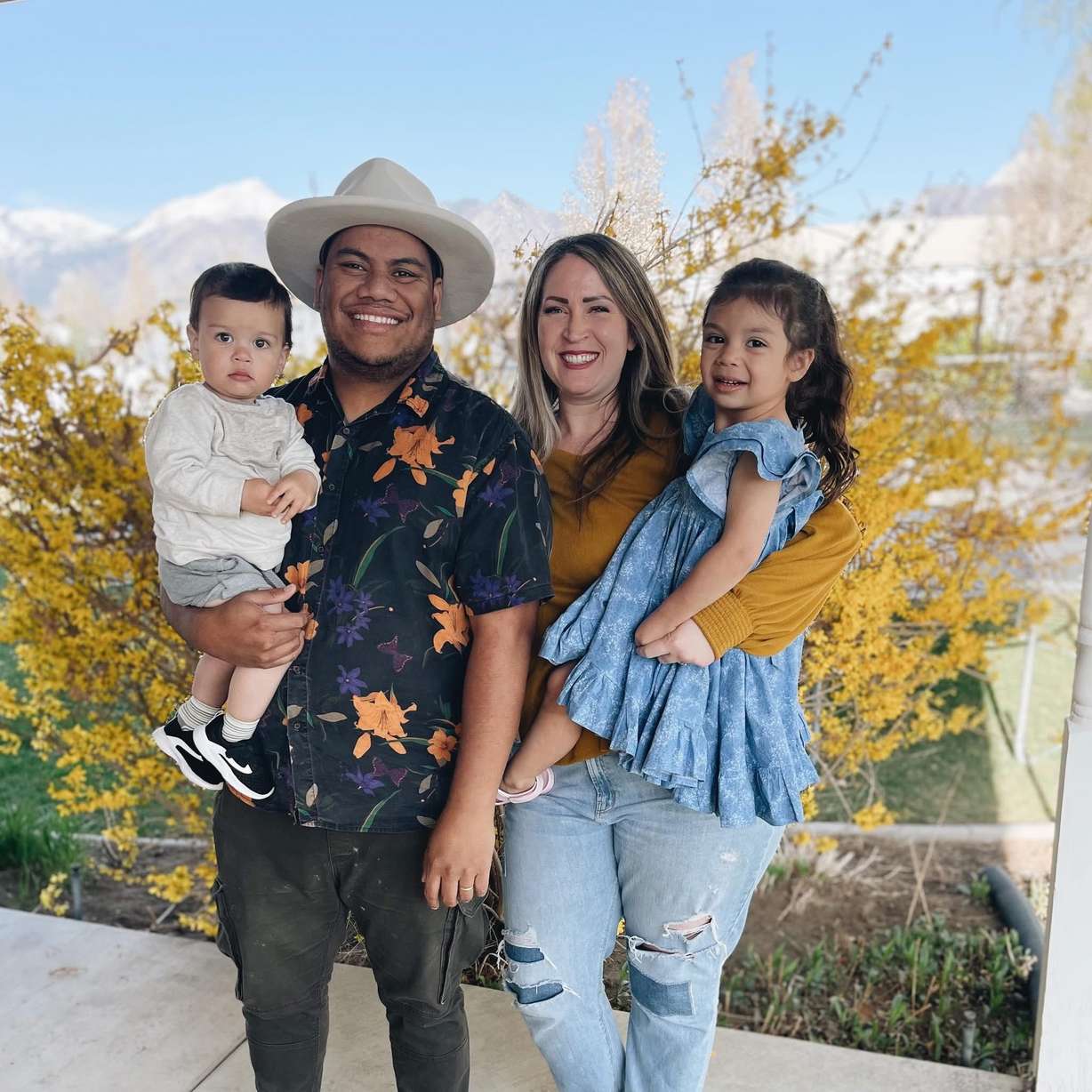 Arthur Folasa Ah Loo is pictured with his wife, Laura Ah Loo, and their two children. Arthur Folasa Ah Loo, 39, died Saturday after being shot during a "No Kings" protest and march in Salt Lake City on Saturday, police said. (Photo: Rep. Verona Mauga, D-Salt Lake City)
