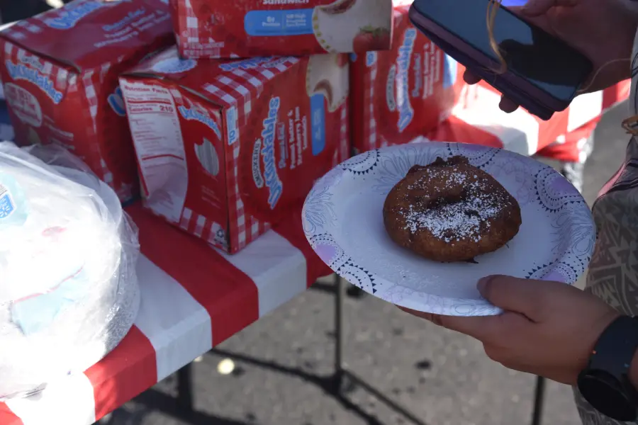 A deep fried Uncrustable vendors referred to as a "Freedom Fritter"- Smoke-N-Wings