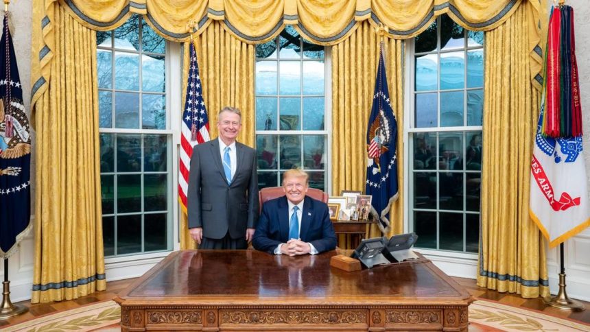 Idaho Gov. Brad Little appears with President Donald Trump in the Oval Office during a visit to the White House in Washington, D.C., earlier this year. Office of Gov. Brad Little | Courtesy photo