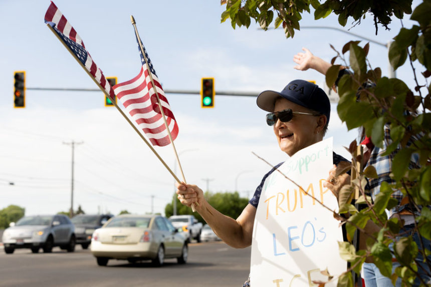Halli Stone, an organizer of Saturday's demonstration, in support of President Donald Trump and his policies. | Daniel V. Ramirez, EastIdahoNews.com