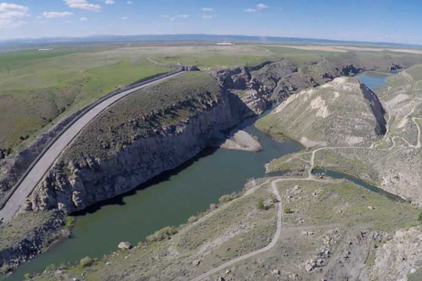 An aerial picture of the Teton Dam in 2016. It collapsed in 1976, causing a massive flood in eastern Idaho. It's one of six sites identified in a joint resolution as a potential water storage project in Idaho. | Stephan Rockefeller, EastIdahoNews.com