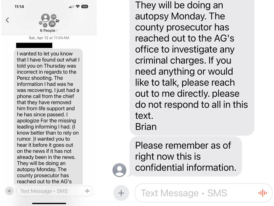 Text message appearing to be from Mayor Blad. | City of Pocatello