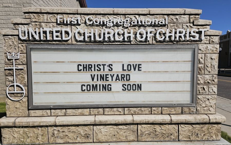 Christ's Love Vineyard sign