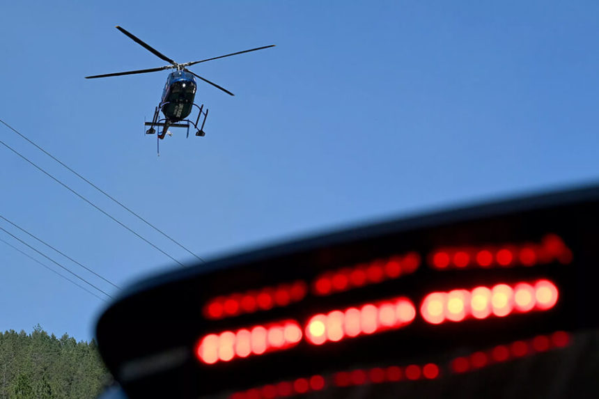 helicopter near shooting