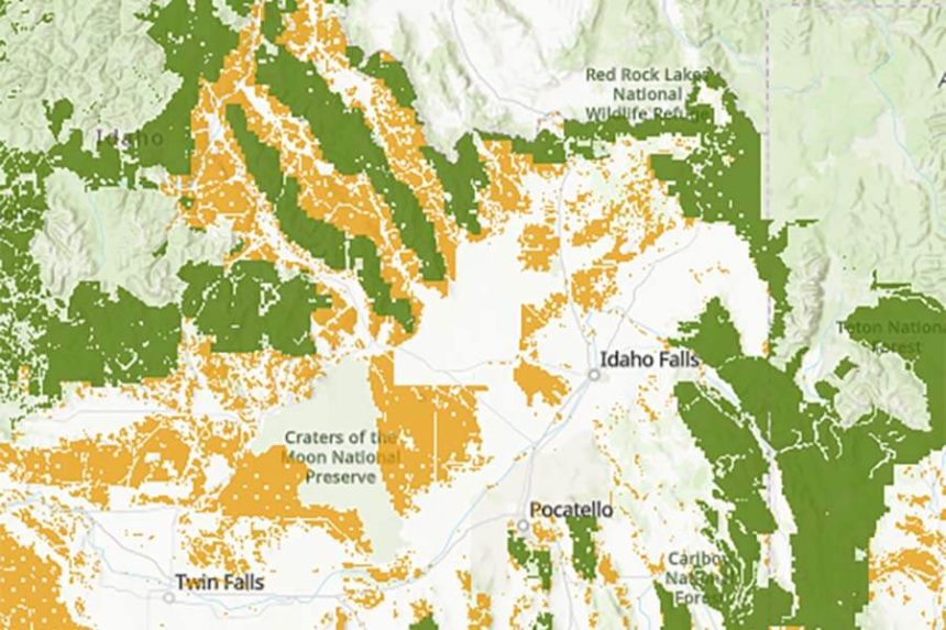 map of lands that could be sold