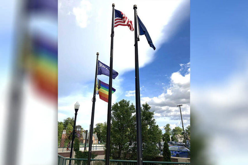 Pride flag at St. Luke's