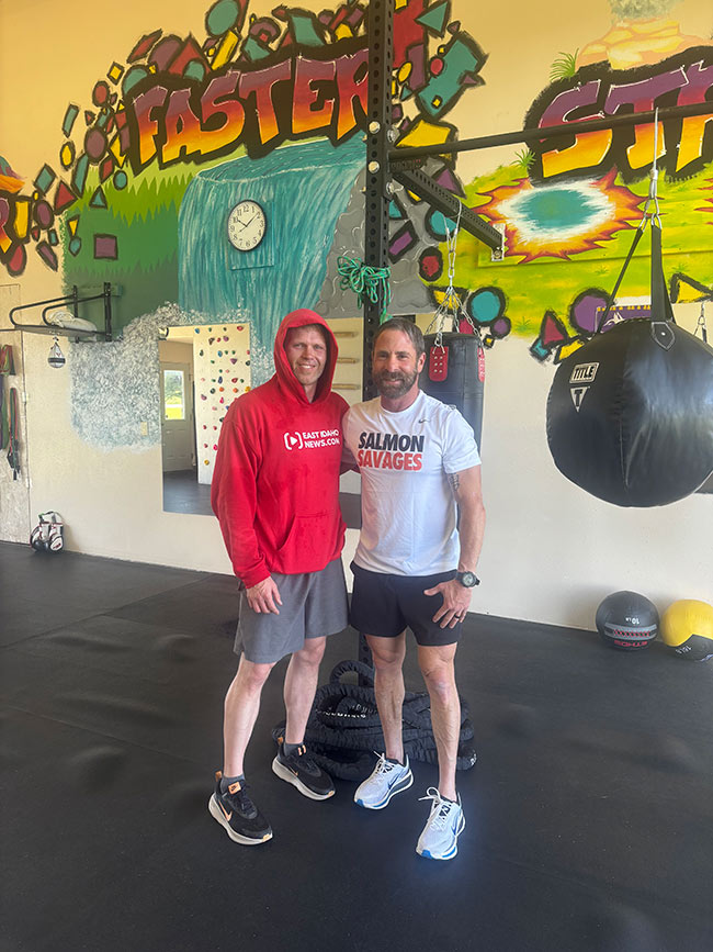 EastIdahoNews.com reporter Rett Nelson with Keith Director | Courtesy Andrea Director