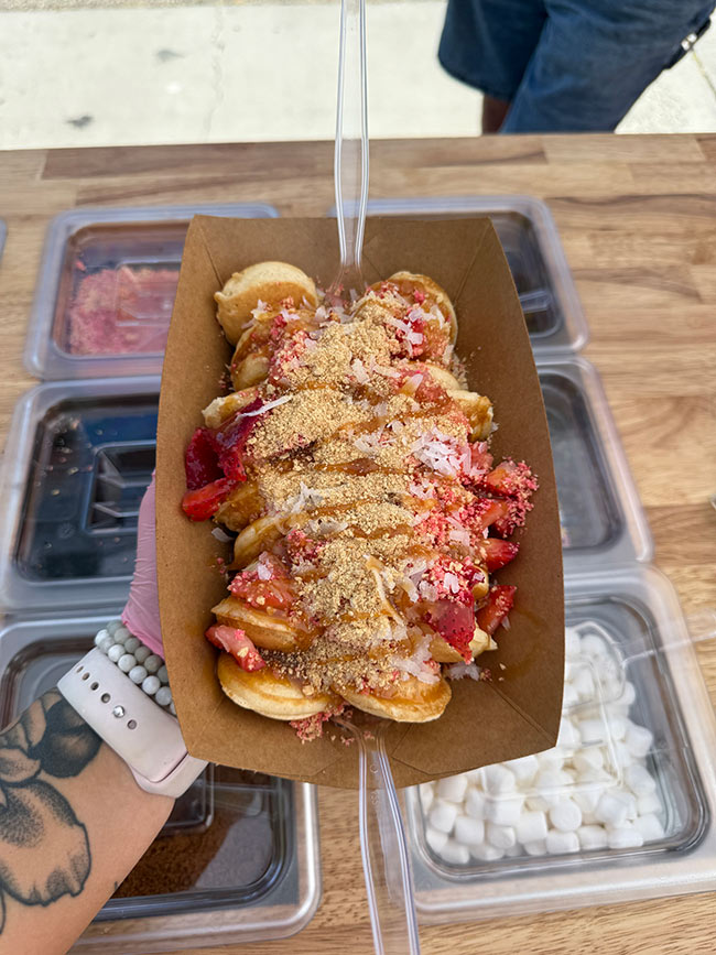 Strawberry shortcake pancake offered at Hunny Cakes | Courtesy Amy Romrell