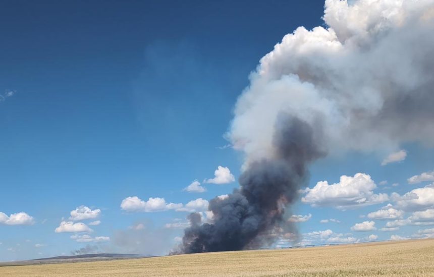 The fire near the sand dunes. | Courtesy Chyanne Flinders