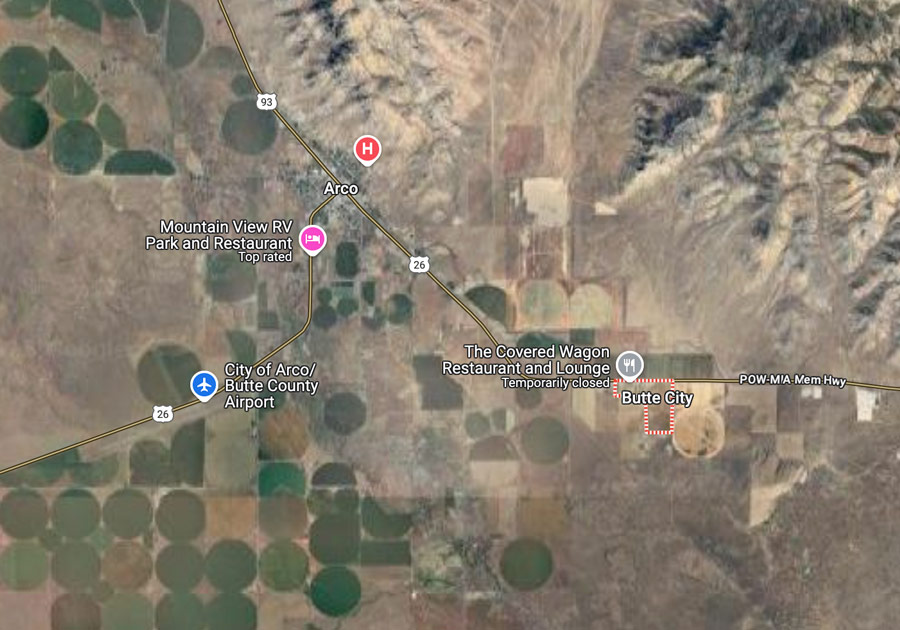Butte City is 3.8 miles away from Arco. | Google Maps