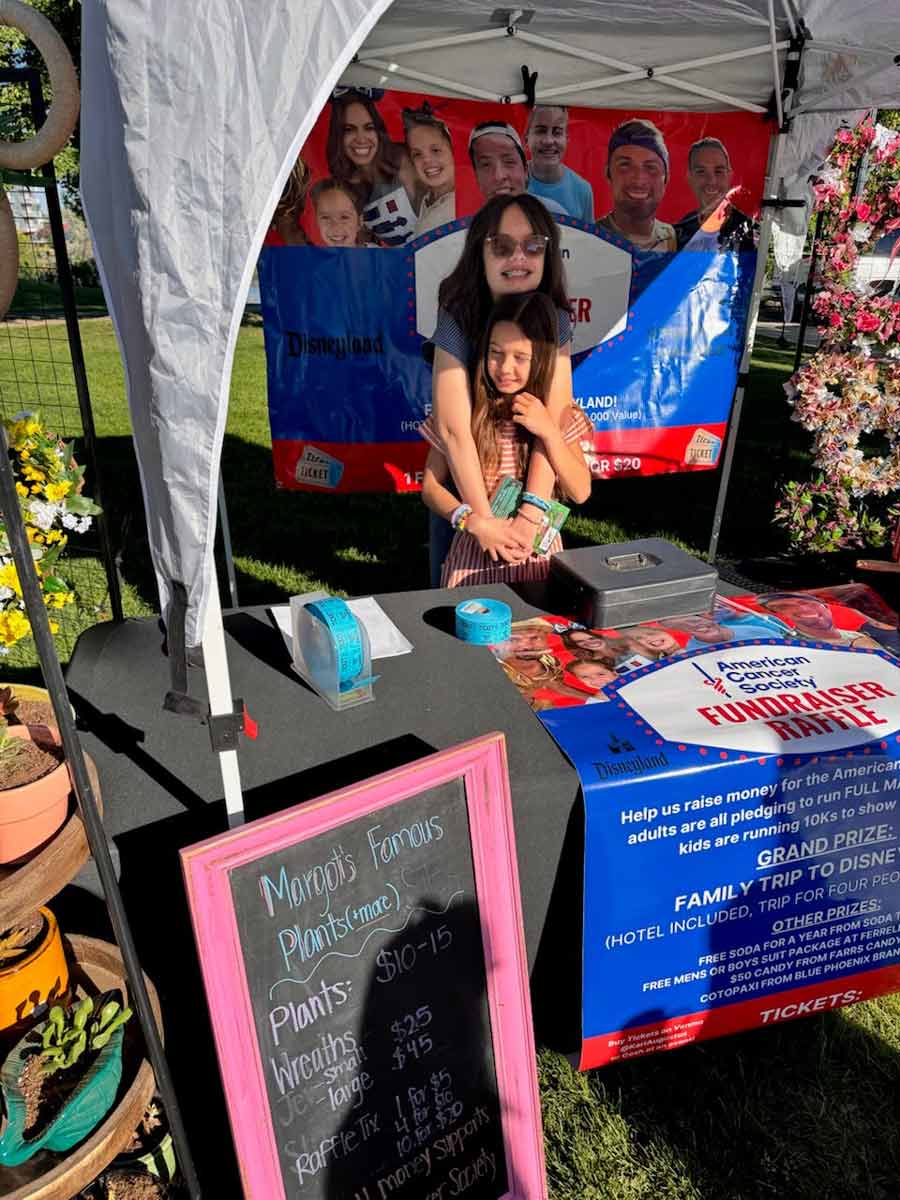The children selling plants to benefit the American Cancer Society. | Courtesy Dusty Bee