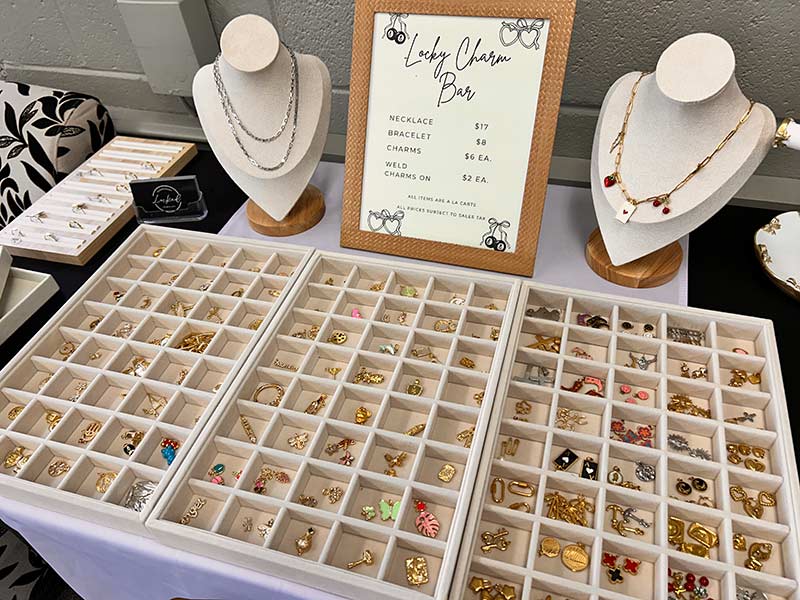 Charm bar at Locked Permanent Jewelry | Rett Nelson, EastIdahoNews.com